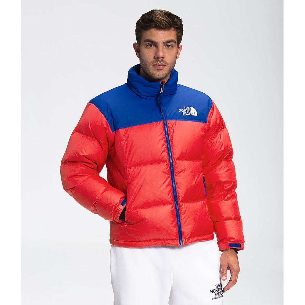 The North Face Nuptse Jacket Mens Australia - The North Face 1996 Retro Red / Blue (XMB-154986)